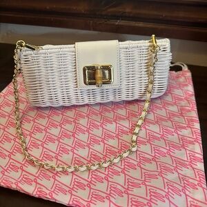 Lilly Pulitzer Leena wicker clutch